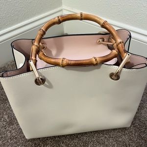 Bamboo handle crossbody bag